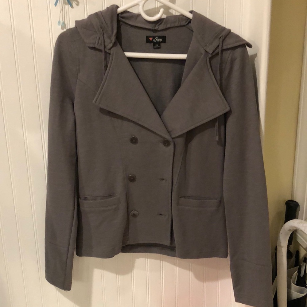 WOMENS XS GRAY GUESS JACKET